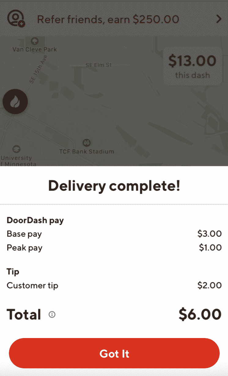 DoorDash Driver Switches to hHourly Pay. He Receives $0 in Tips