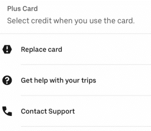 uber eats plus card