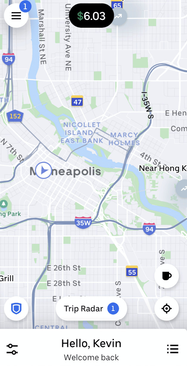 Uber Ride Accepted Screenshots