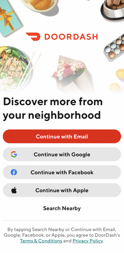 DoorDash-forgot-email