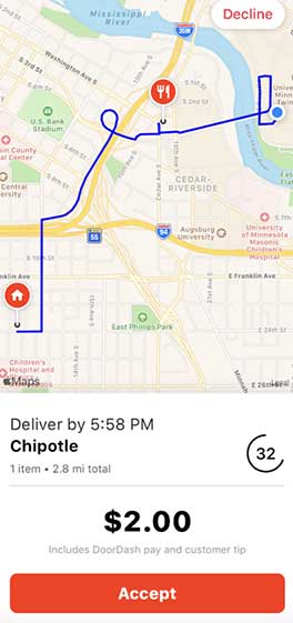 Poor Doordash Dasher order