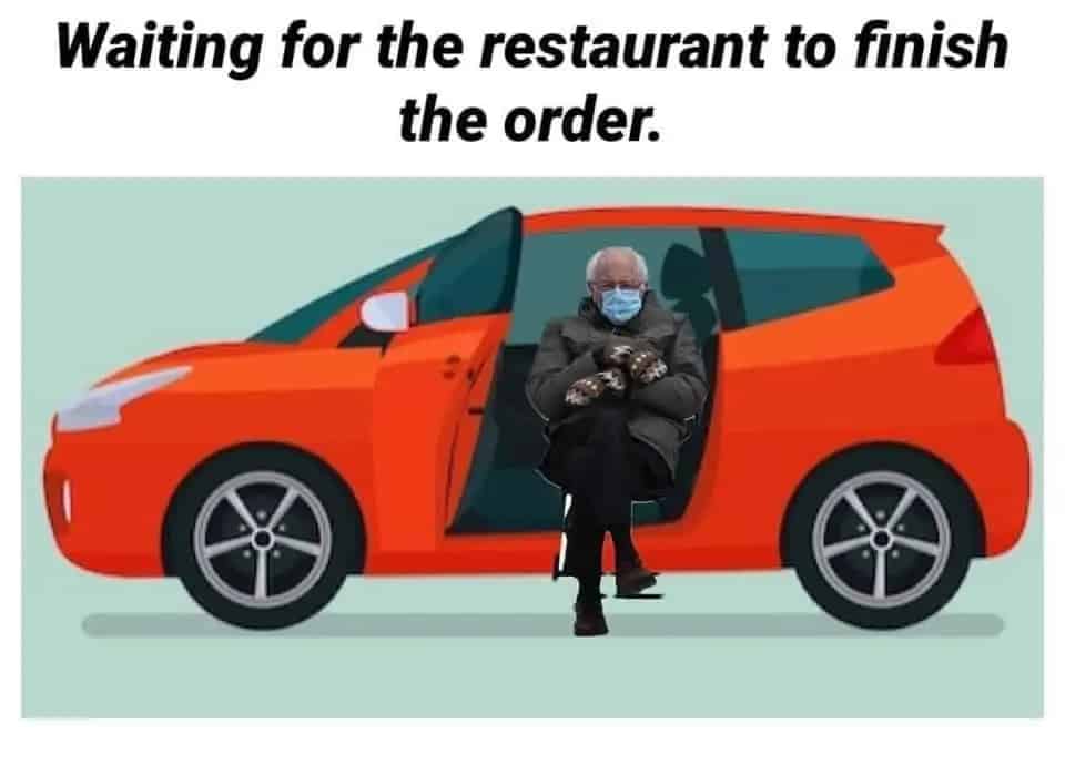 DoorDash Meme Bernie Sanders